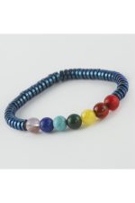 7li Doğaltaş Çakra Bileklik-Mavi - Görsel 2