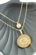 Tuğra Yeni Sezon İkili Kolye-Sarı