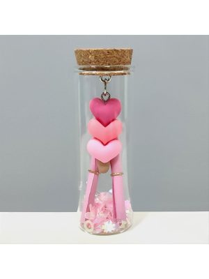 Kalp Dilek Şişesi 1 Adet-Pembe