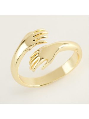 İki El  Yüzük-Gümüş Rengi