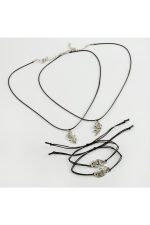 Best Friends Arkadaş Deri Set Kolye-Siyah - Görsel 4