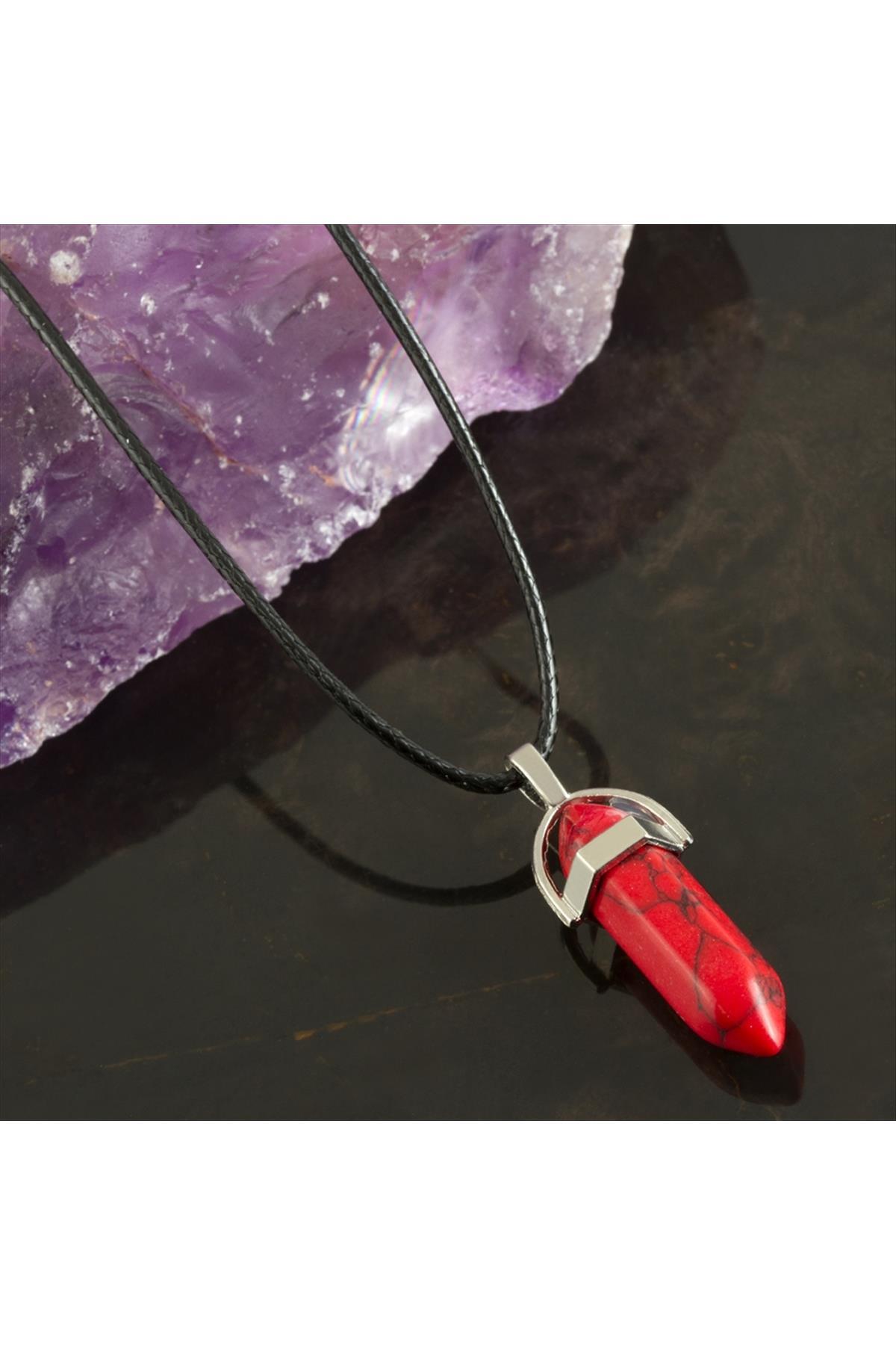 1202342_Mercan-Point-Kolye-022c.jpg Mercan Point Kolye-Kırmızı - Görsel 3