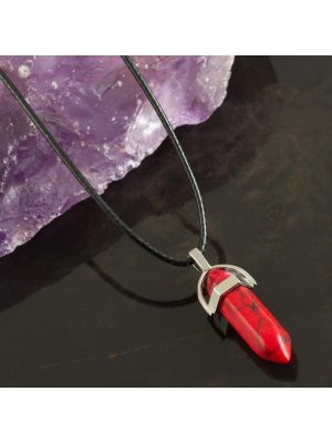 Mercan Point Kolye-Kırmızı