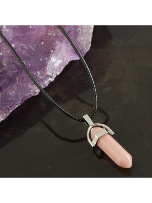 Kuvars Point Kolye-Pembe