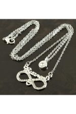 Birtanem Yazılı Sonsuzluk  Yeni Sezon İkili Kolye-Gümüş Rengi