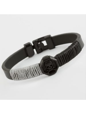 Kuru Kafa Kaliteli Suni Deri Bileklik-Siyah