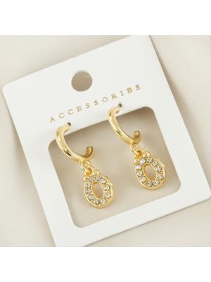 Harfli Yeni Sezon Metal Taşlı Küpe-Ö