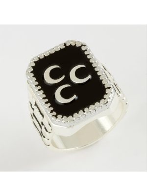 3 Hilal Metal Erkek Yüzük-Gümüş Rengi