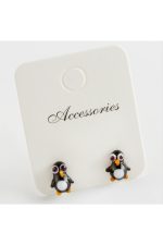 Penguen Cam Küpe-Siyah - Görsel 2