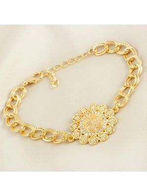 Osmanlı Tuğralı Taşlı Bileklik-Sarı