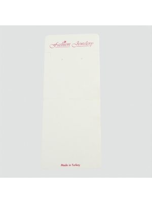 Küpe Kolye Set Kartı-Beyaz