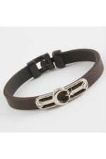 Ay Yıldız Kaliteli Suni Deri Bileklik-Kahverengi - Görsel 2