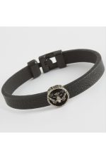 Çift Başlı Kartal Kaliteli Suni Deri Bileklik-Siyah - Görsel 2