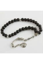 Onix Parlak Doğaltaş Tesbih 8 mm-Siyah