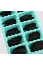 100 Adet  Mat Takma Tırnak-Siyah - Görsel 4