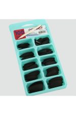 100 Adet  Mat Takma Tırnak-Siyah