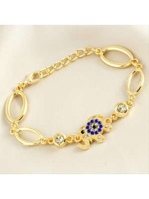 Fil Taşlı Trend Bileklik-Sarı