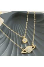 Satürn Yeni Sezon İkili Kolye-Sarı - Görsel 2