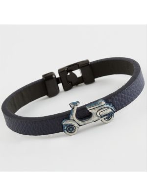 Motor Bisiklet Kaliteli Suni Deri Bileklik-Lacivert