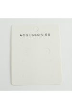 6 Delikli Beyaz Lüx Küpe Kartı-Beyaz