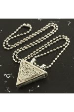 Cevşen Zincir Kordonlu Kolye-Gümüş Rengi