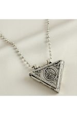 Cevşen Zincir Kordonlu Kolye-Gümüş Rengi - Görsel 3