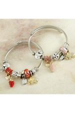 Çilek Panora Bileklik-Gümüş Rengi - Görsel 2