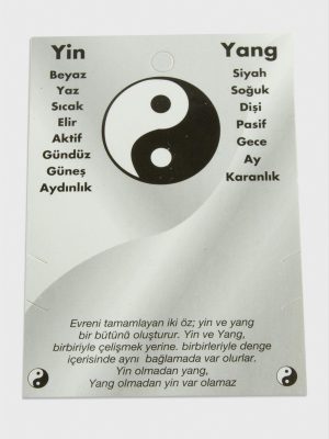 2li Yin Yang Bileklik Kartı-Beyaz