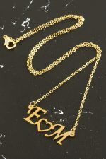 Kişiye Özel İsim Yazılı Kolye-Sarı