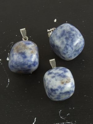 Sodalit Doğaltaş Kolye Ucu-Açık Mavi