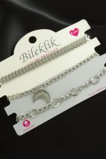 Karışık Trend Zincir Bileklik-Gümüş Rengi - Görsel 2