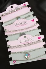 Karışık Trend Zincir Bileklik-Gümüş Rengi