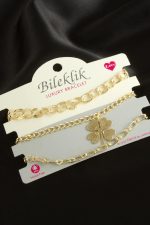 Karışık Trend Zincir Bileklik-Gümüş Rengi - Görsel 4