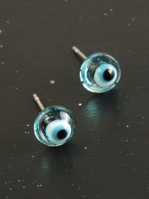 Nazar Cam Küpe-Açık Mavi