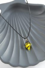 Arı Cam Kolye-Sarı - Görsel 3