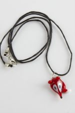 Tilki Cam Kolye-Kırmızı - Görsel 2