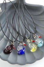 Kuğu Cam Kolye-Renkli - Görsel 3