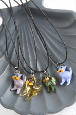 Kedi Cam Kolye-Renkli