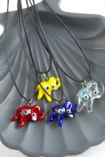 Fil Cam Kolye-Renkli