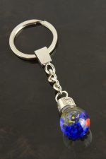 Sulu Karışık Fanus Anahtarlık-Gümüş Rengi - Görsel 3