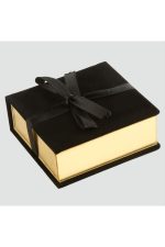 Kurdale Kadife Ahşap Lüx Kelepçe Bileklik Kutusu-Siyah - Görsel 4