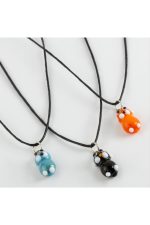 Köpek Cam Kolye-Renkli - Görsel 4