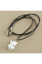 Kutup Ayısı Cam Kolye-Beyaz