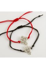 Ateş ve Su 2li İp Bileklik-Kırmızı - Görsel 2