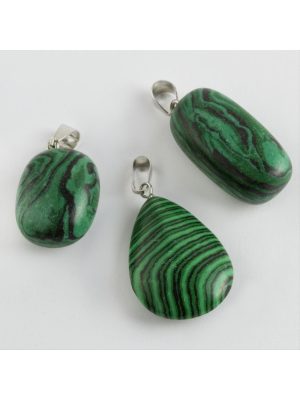 Malahit Doğaltaş Kolye Ucu-Yeşil