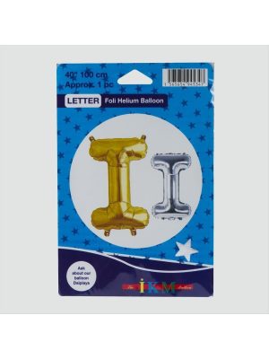 Gümüş Renkli 40X100 Harfli Folyo Balon-I