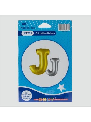 Gümüş Renkli 40X100 Harfli Folyo Balon-J