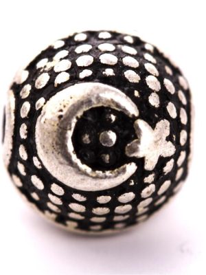 8 mm Metal Harf  metal tesbih harfi -Ay Yıldız