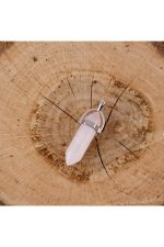 Pembe Kuvars Point Kolye Ucu-Açık Pembe