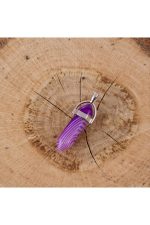 Akik Point Kolye Ucu-Mor - Görsel 2